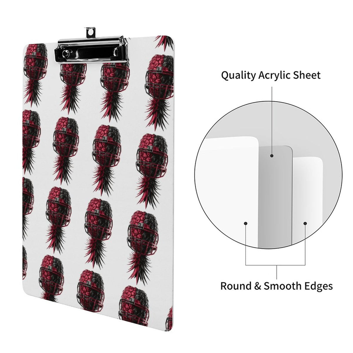 Football Inspired Acrylic Clipboard
