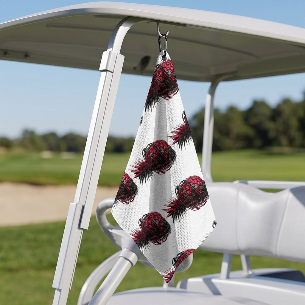 Football Inspired Hanging Loop Golf Towel