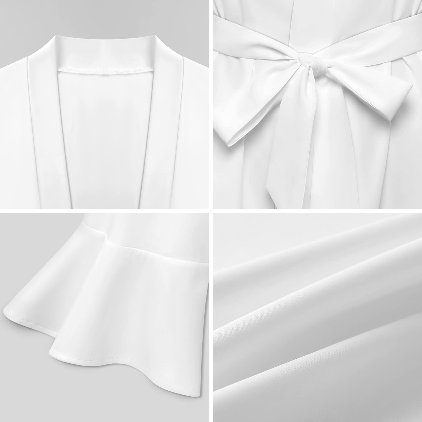 120gsm Women's Ruffle Long Sleeve Robe(All-Over Printing)