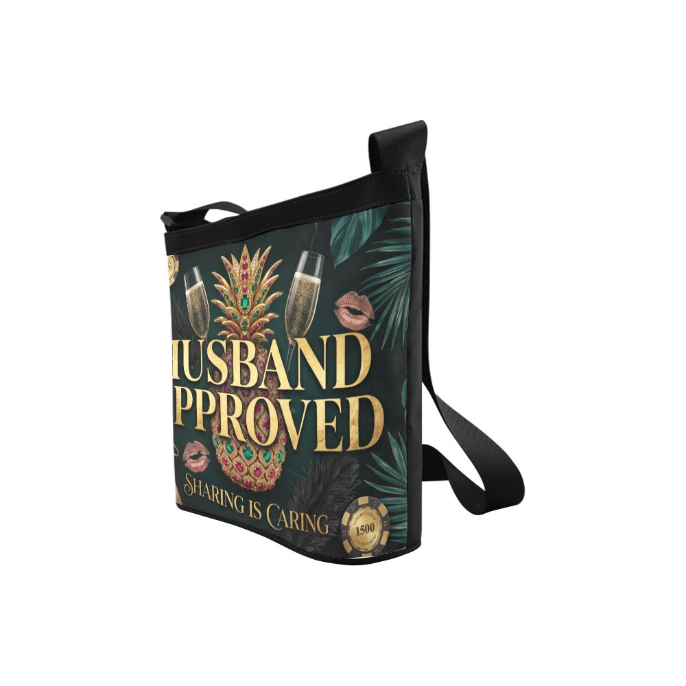 Husband Approved Shoulder Sling Bag for Women | Stylish Travel Crossbody Bag with Pockets