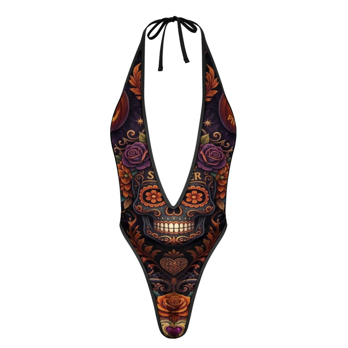 Sexy Swinger Halloween Deep V Teddy Bodysuit | Women’s Mesh Lingerie