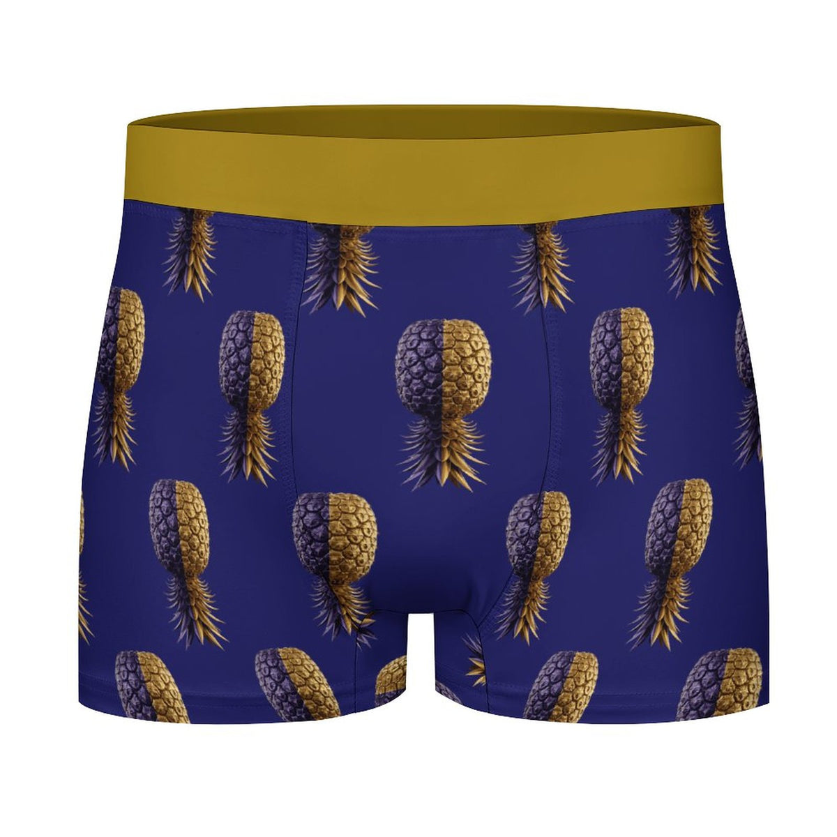 Football Purple & Gold Pineapple Ice Silk Men Cooling Boxer Shorts