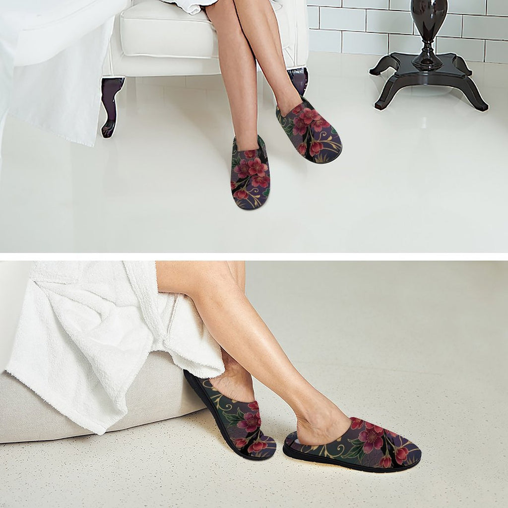 Custom Women's Cotton Slippers for Indoor Wear (All-Over Printing)