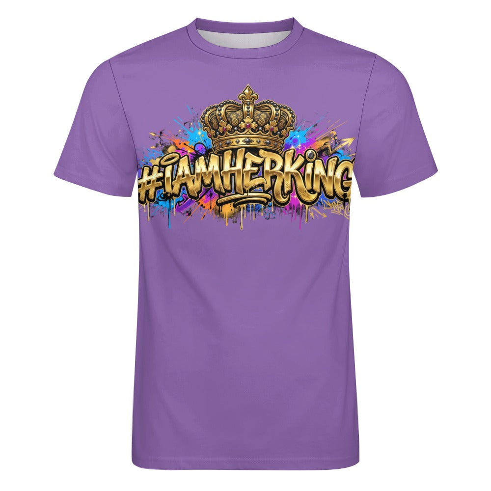 #IAMHERKING Men’s Cotton T-Shirt – Soft Breathable Graphic Tee for Everyday Style, Casual Summer Shirt for Men