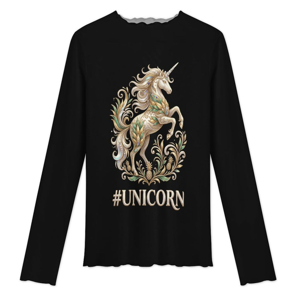 #UNICORN High Neck Mesh Top For Women