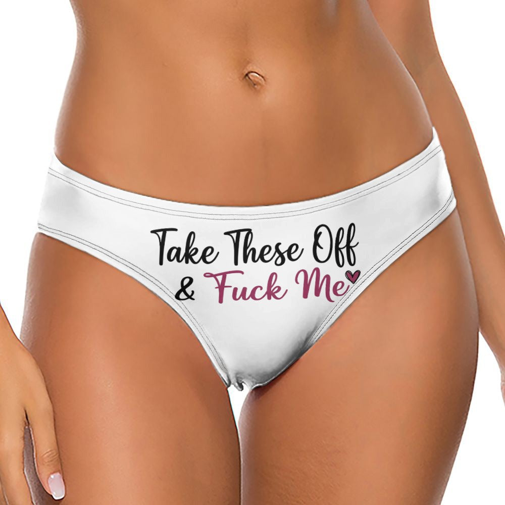 "Take These Off" Women's Sexy Thong | Soft Polyester Spandex Lingerie