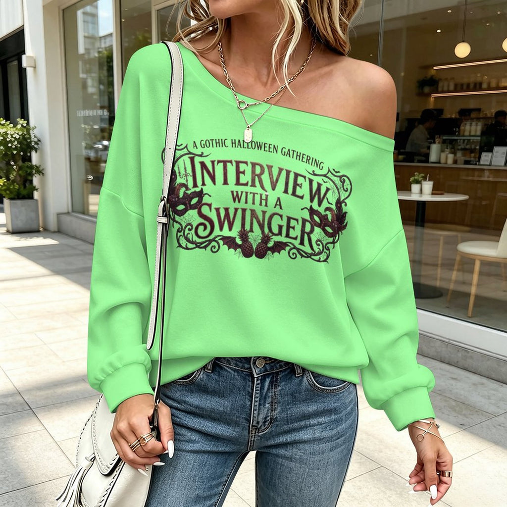 Interview With a Swinger Off Shoulder Hoodie
