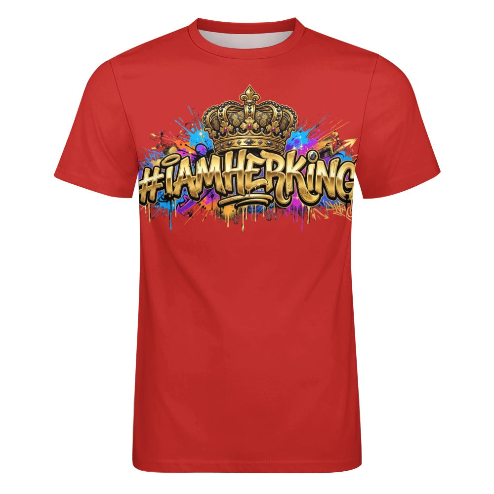 #IAMHERKING Men’s Cotton T-Shirt – Soft Breathable Graphic Tee for Everyday Style, Casual Summer Shirt for Men