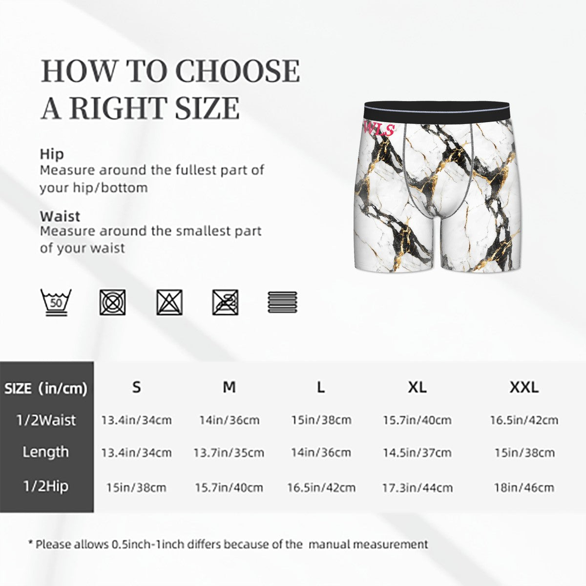 Marble Mischief: Extended Men's Boxer Briefs