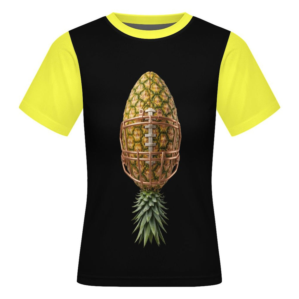 Pineapple Football Short Sleeve Mesh T-Shirt