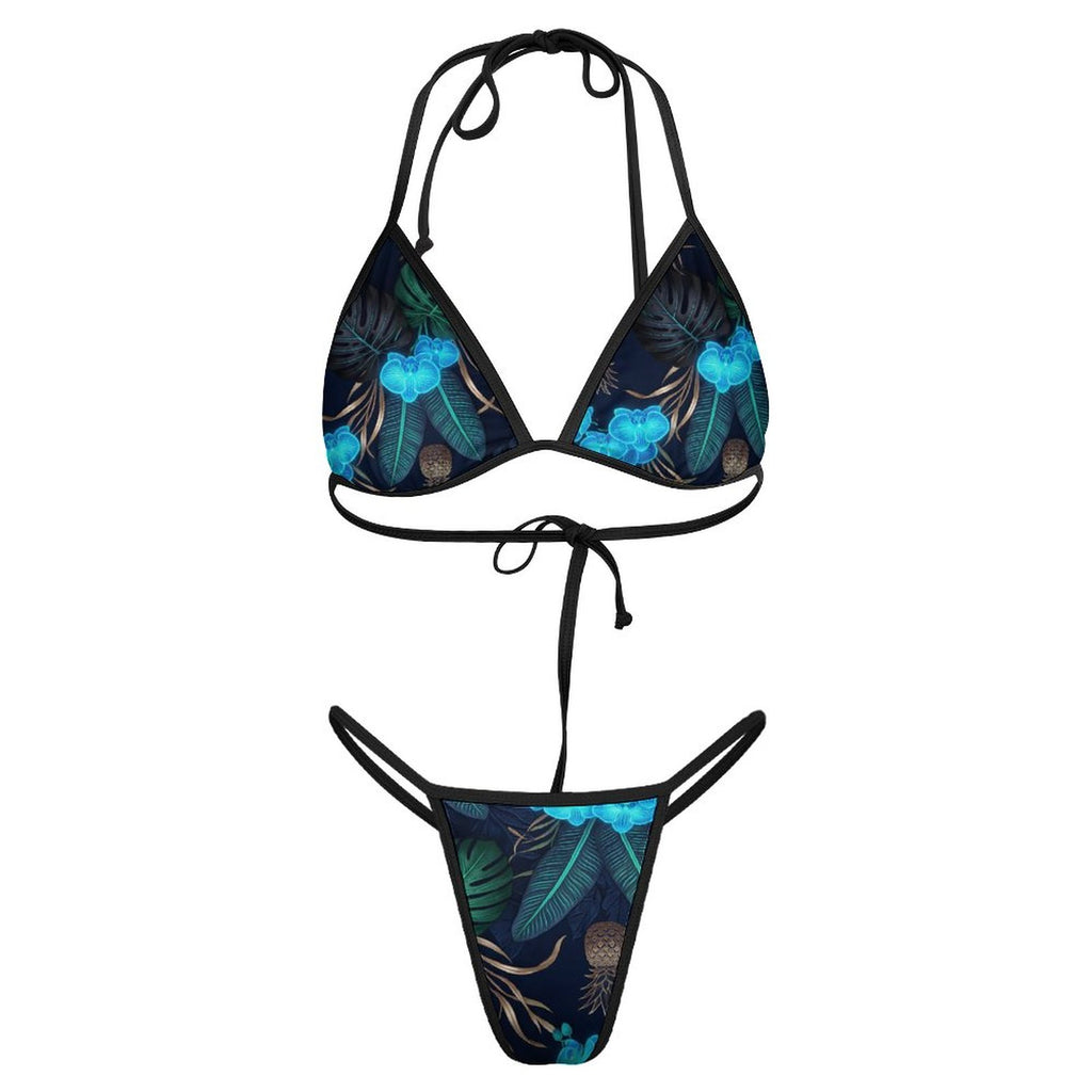 2-Piece Thong Triangle Bikini Set(All-Over Printing)