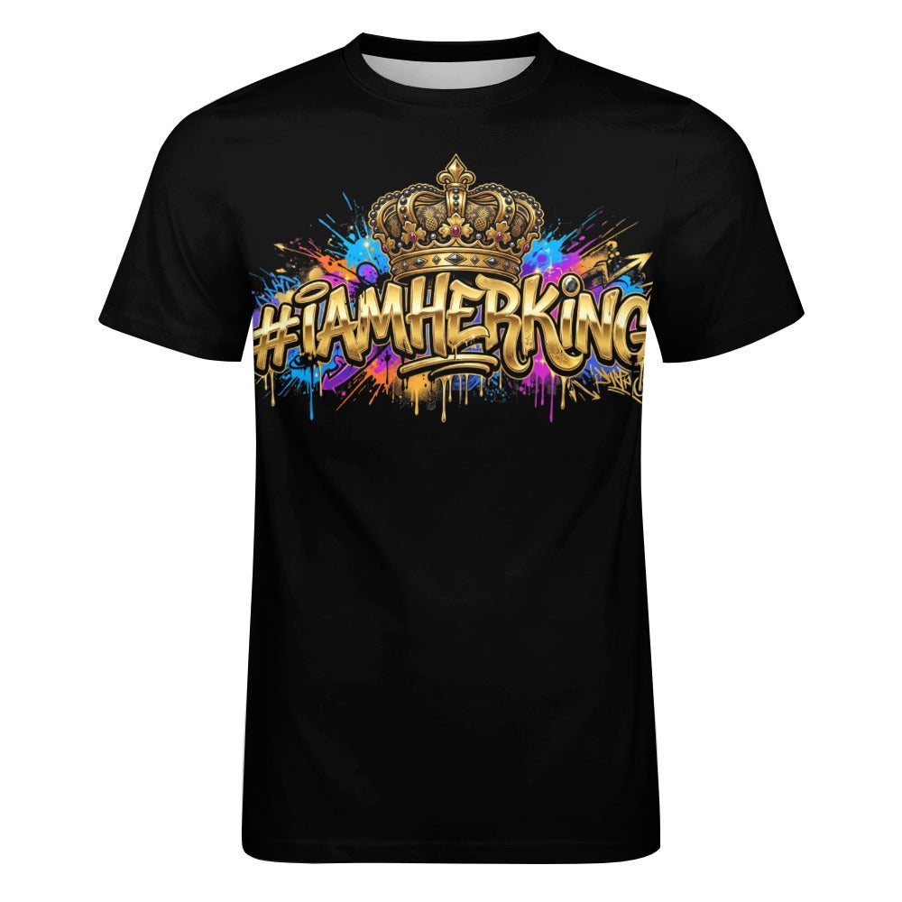 #IAMHERKING Men’s Cotton T-Shirt – Soft Breathable Graphic Tee for Everyday Style, Casual Summer Shirt for Men