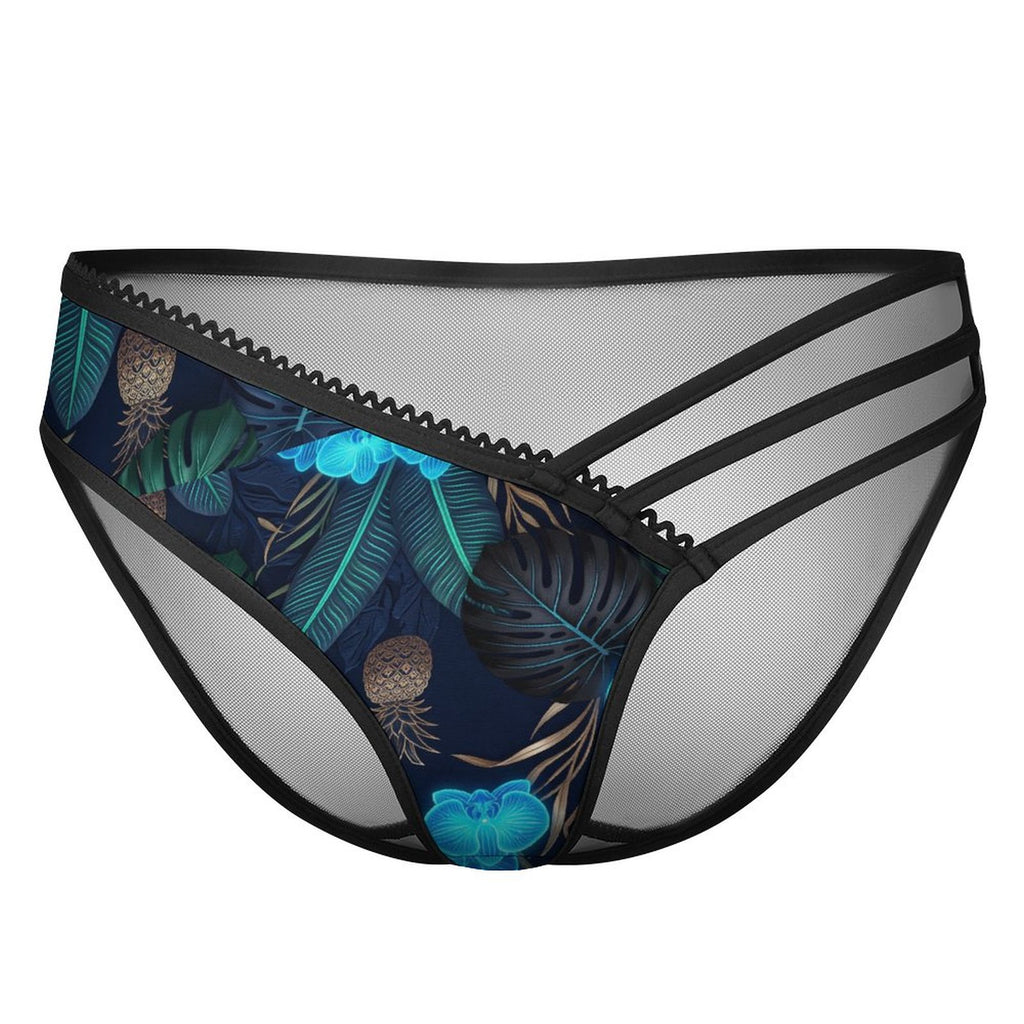 Multi-Strap Lace Briefs(All-Over Printing)