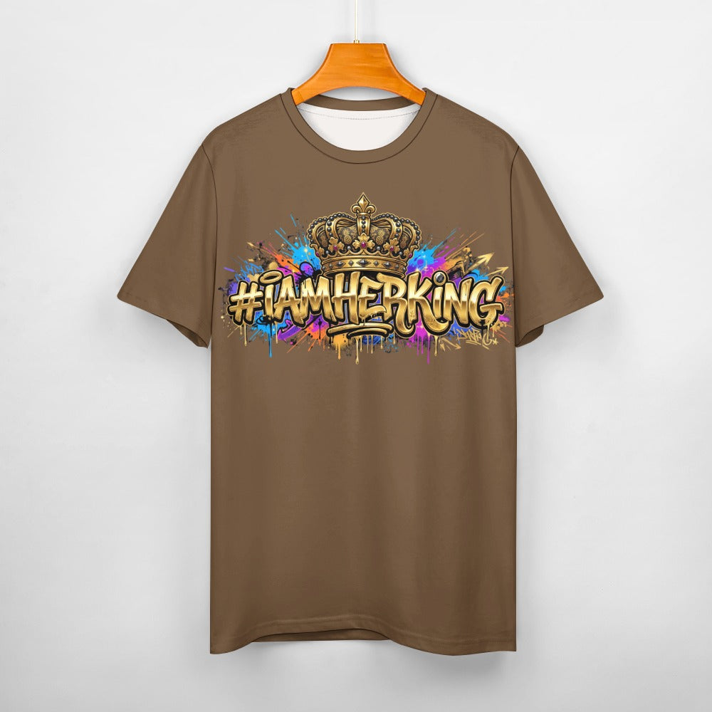 #IAMHERKING Men’s Cotton T-Shirt – Soft Breathable Graphic Tee for Everyday Style, Casual Summer Shirt for Men
