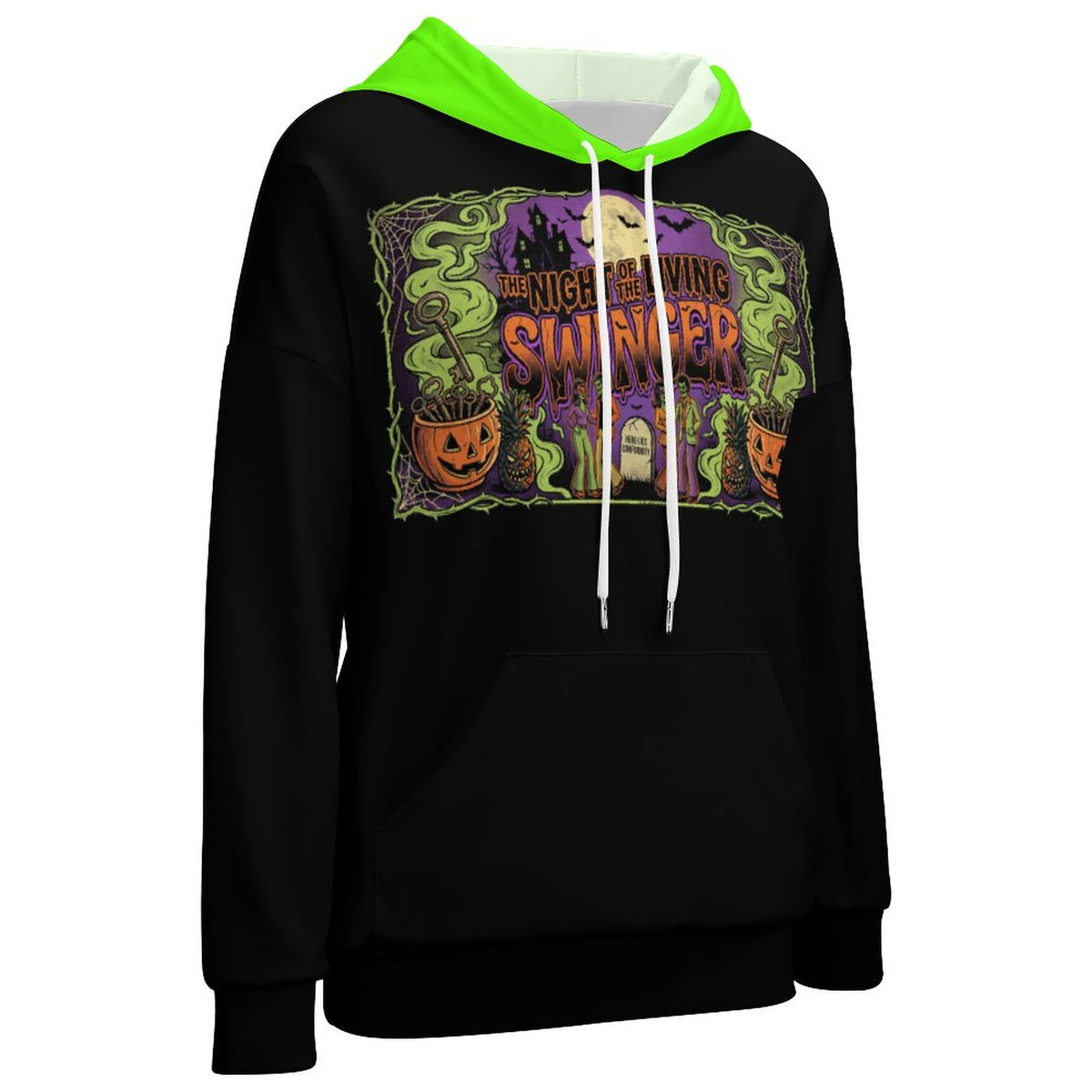 Night Of The Living Swinger Drop shoulder Hoodie