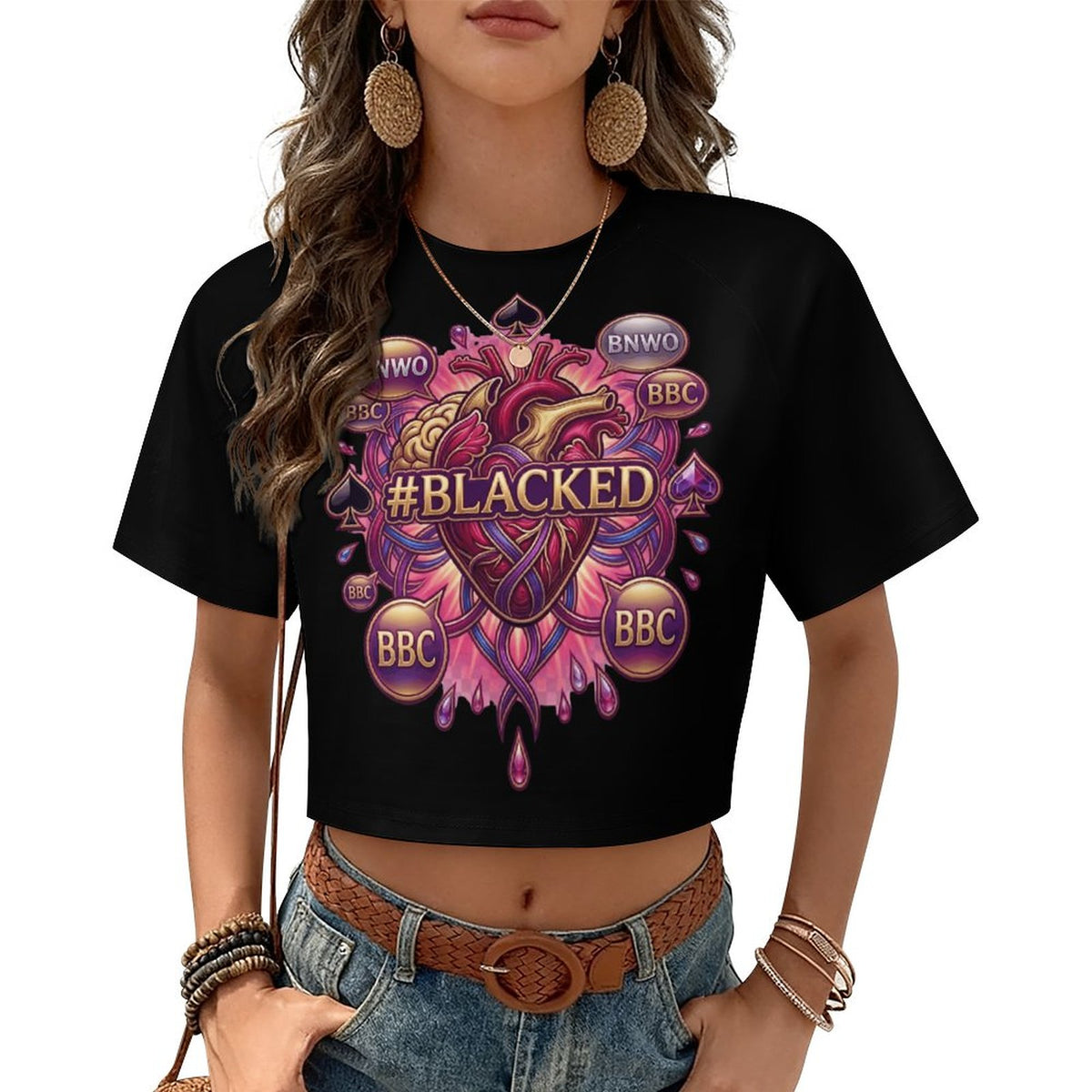 #BLACKED Cropped T-Shirt