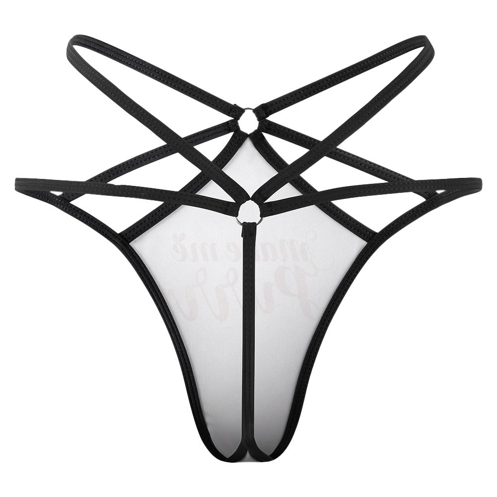 Make Me Purrr Mesh T‑Back Thong – Sexy Sheer Women’s Lingerie Panties for Everyday and Date Night