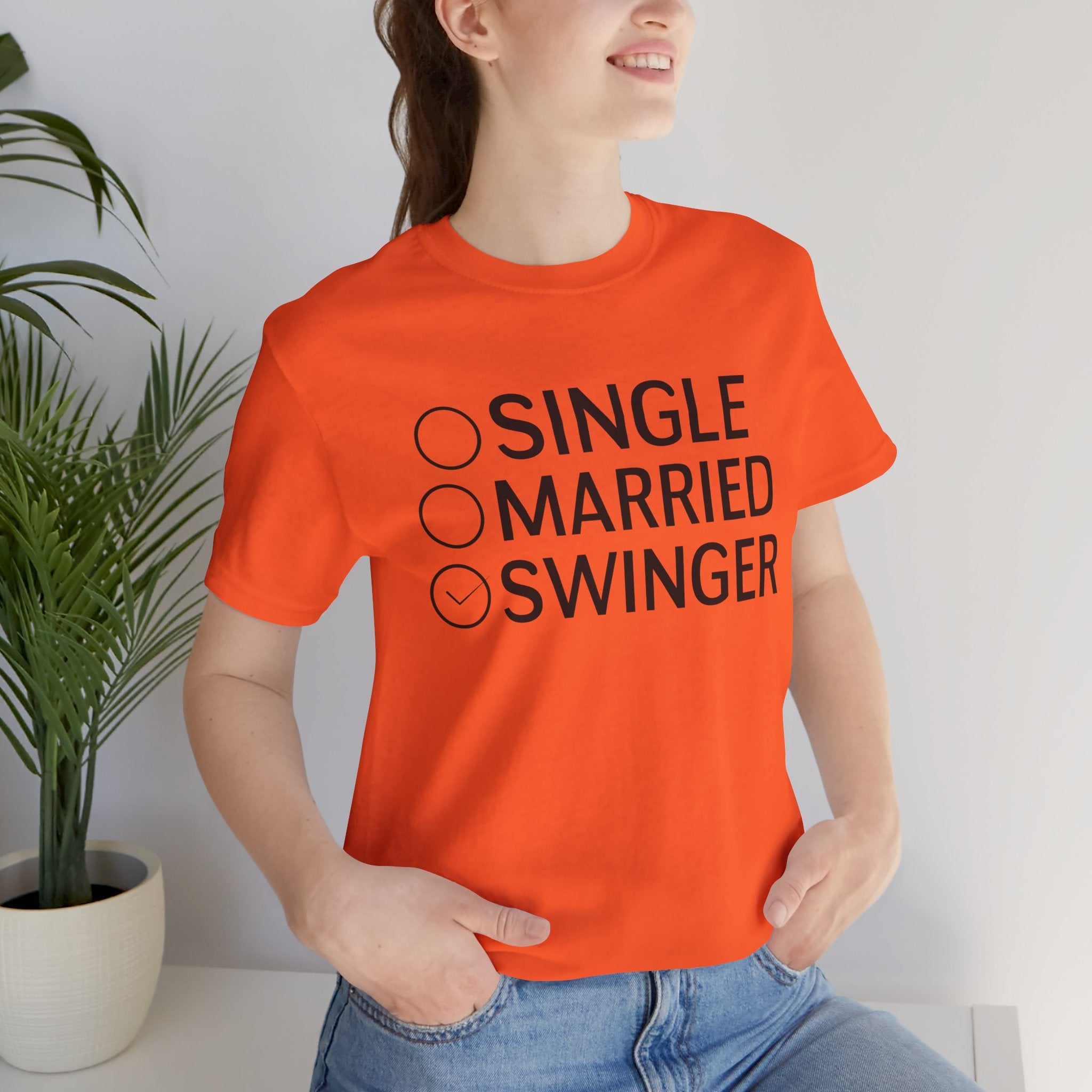 Swinger Humor Unisex Tee - Funny Relationship Status Shirt
