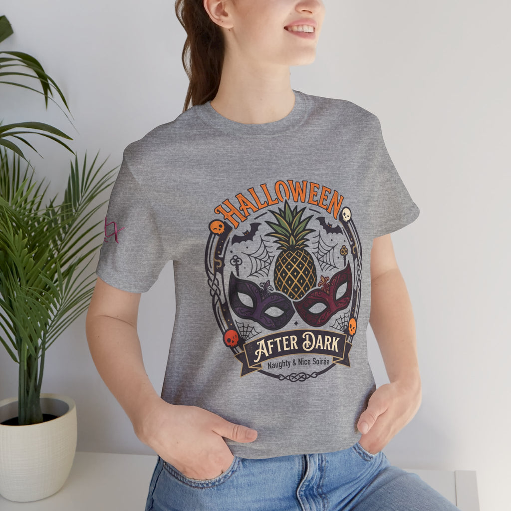 Halloween After Dark Tee — Pineapple Mask Masquerade T‑Shirt