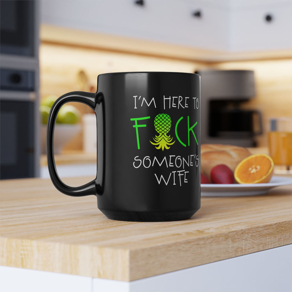 Humorous Black Mug - 15oz, Perfect Gift for Friends and Parties