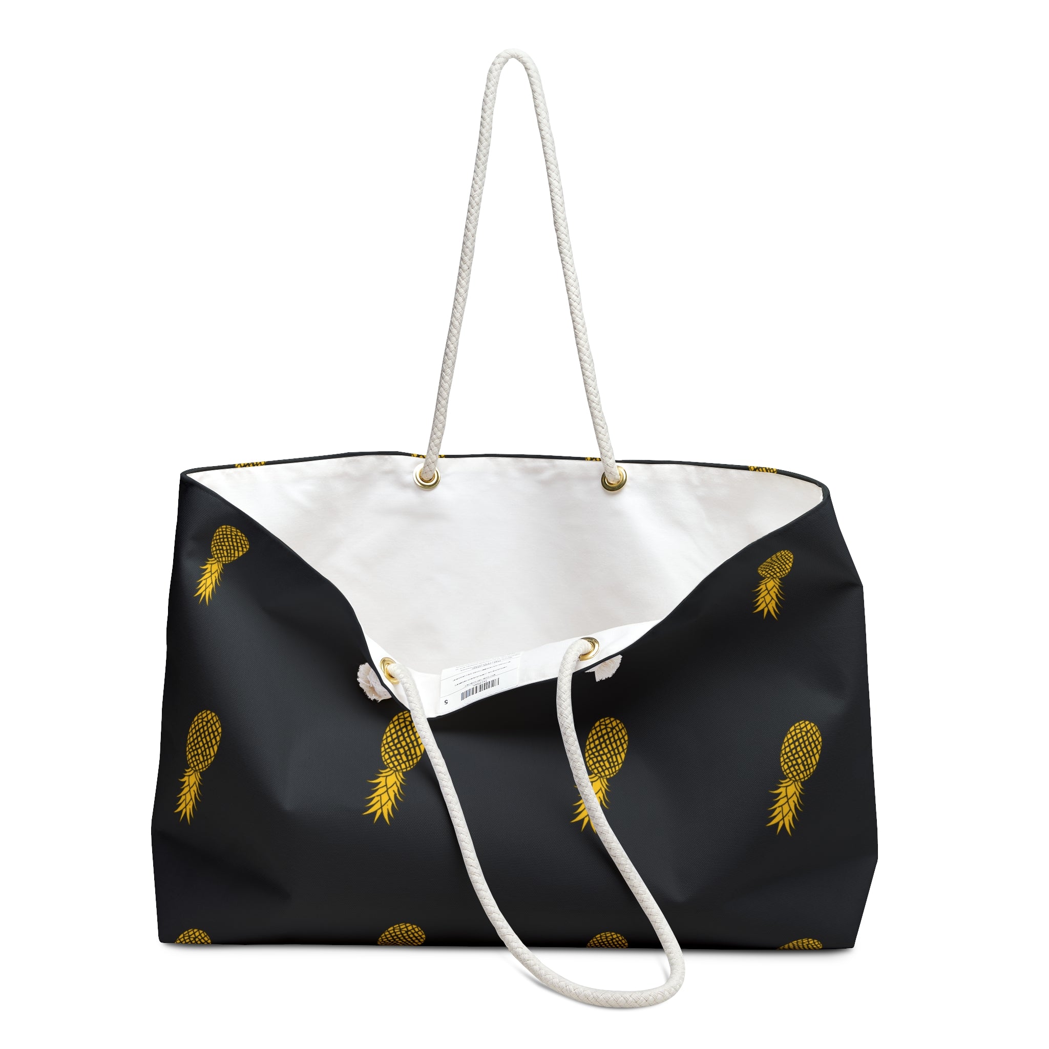 Pineapple Print Weekender Bag - Stylish Travel Tote for Beach & Getaways (Vanilla to Pineapple)