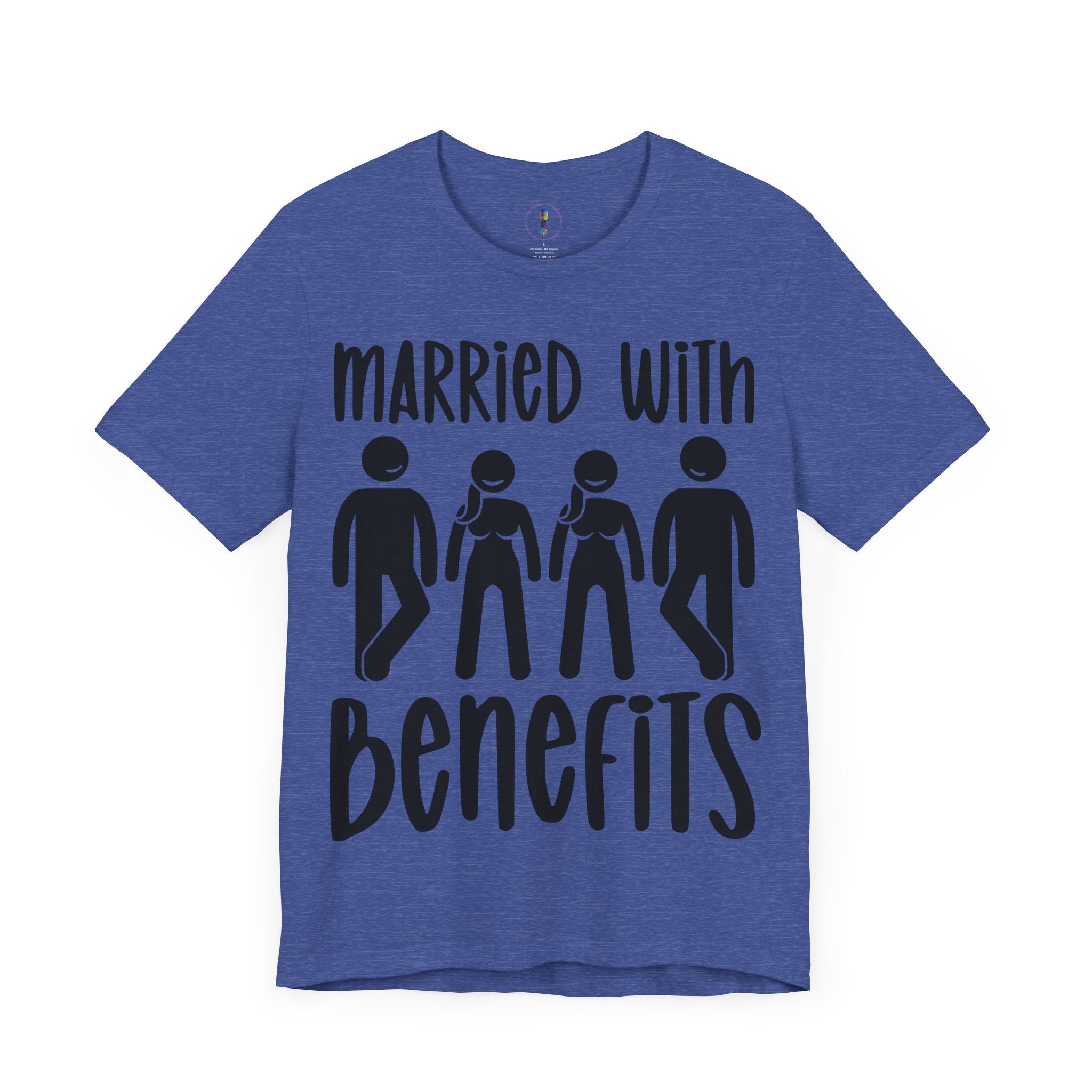 Humorous Unisex Tee - 'Married with Benefits' Short Sleeve Shirt
