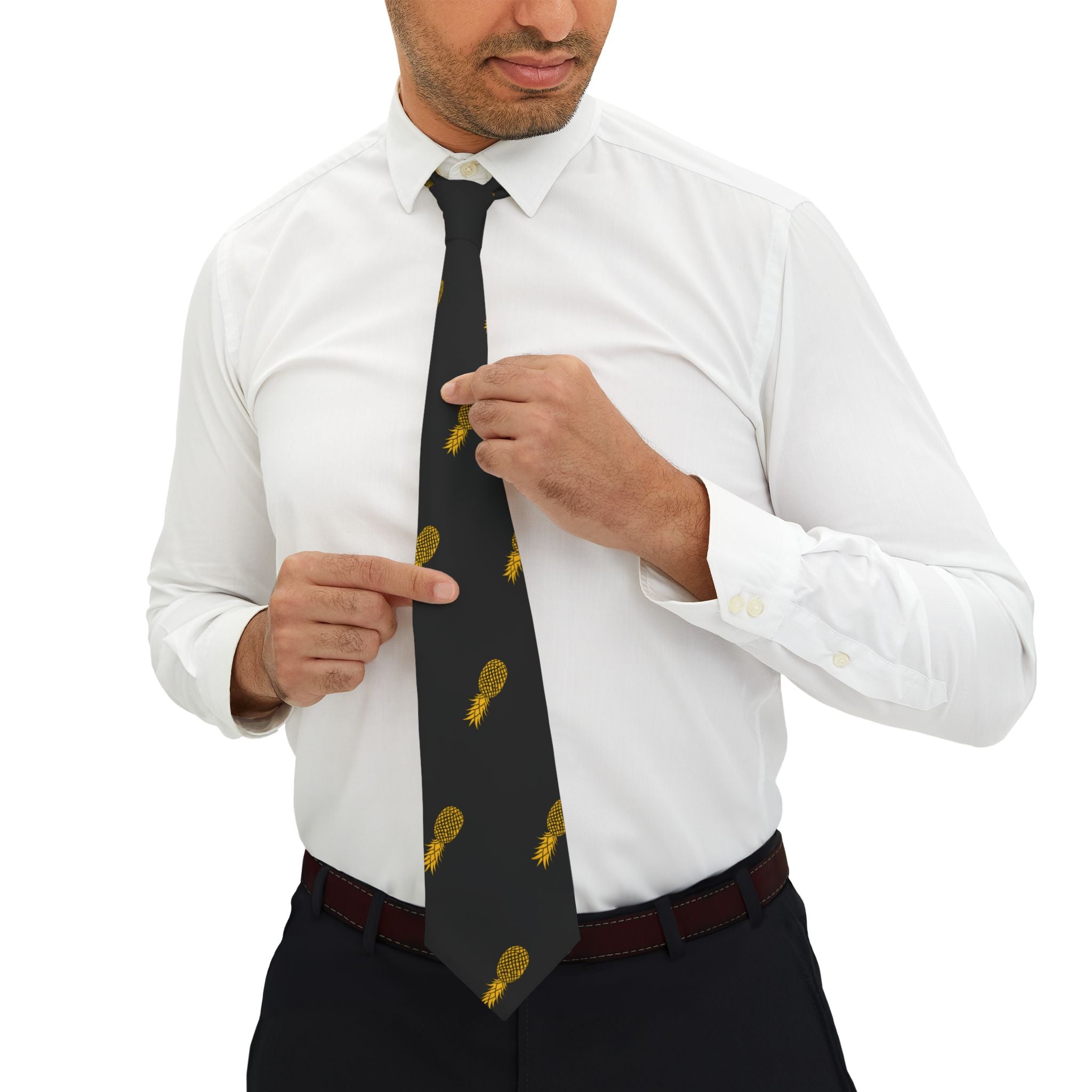 Pineapple Pattern Necktie - Fun and Stylish Accessory for Summer Events