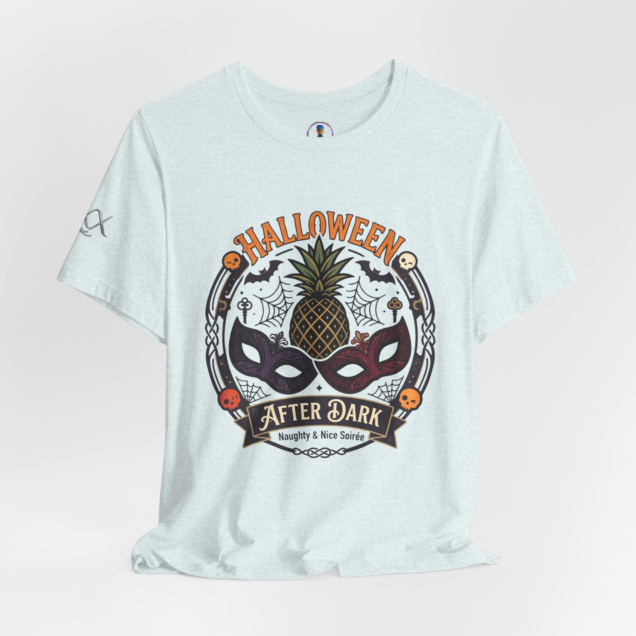 Halloween After Dark Tee — Pineapple Mask Masquerade T‑Shirt