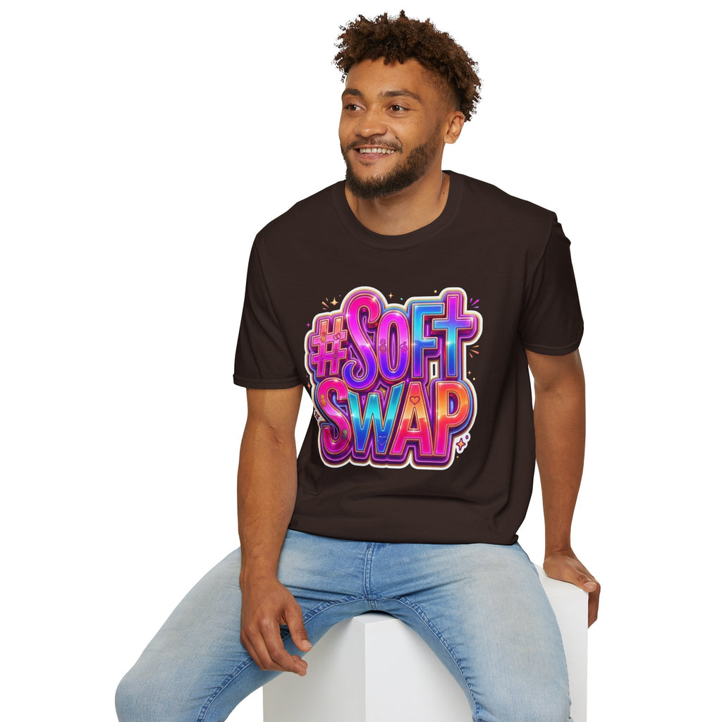 #Soft Swap Graphic T-Shirt | Colorful Y2K Cotton Tee
