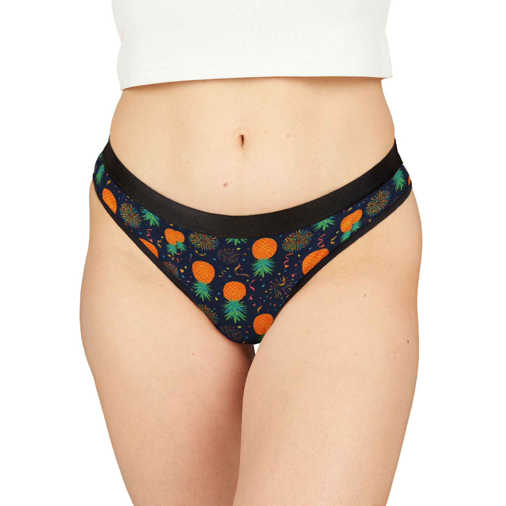Upside Down Pineapple New Year's Thong — Women's Novelty Thong
