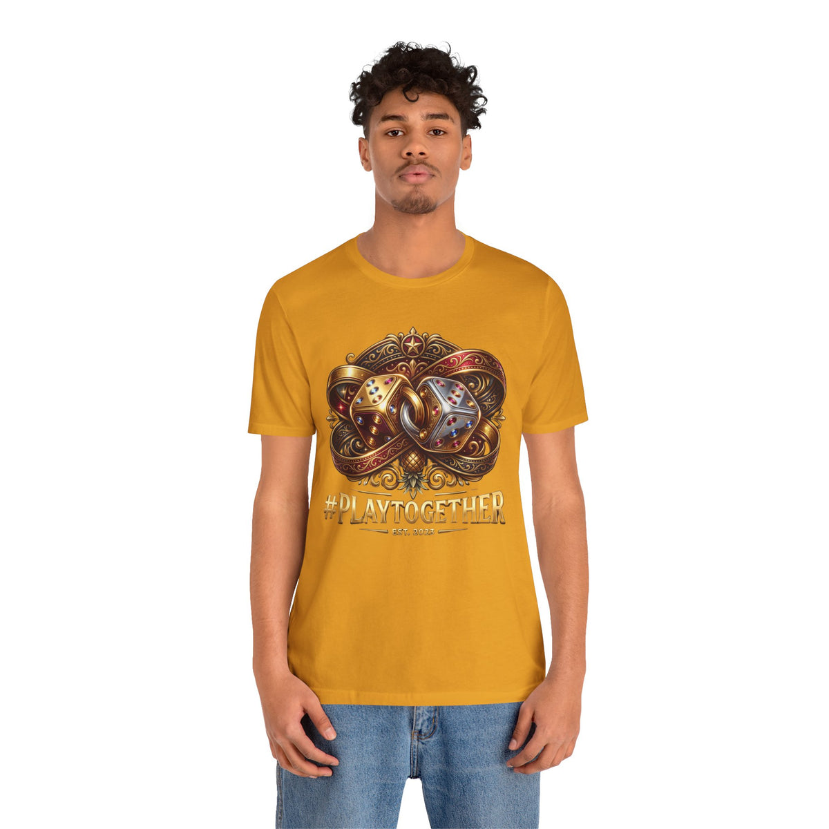 #PLAYTOGETHER Dice T-Shirt | Vintage Casino Gaming Tee for Game Night