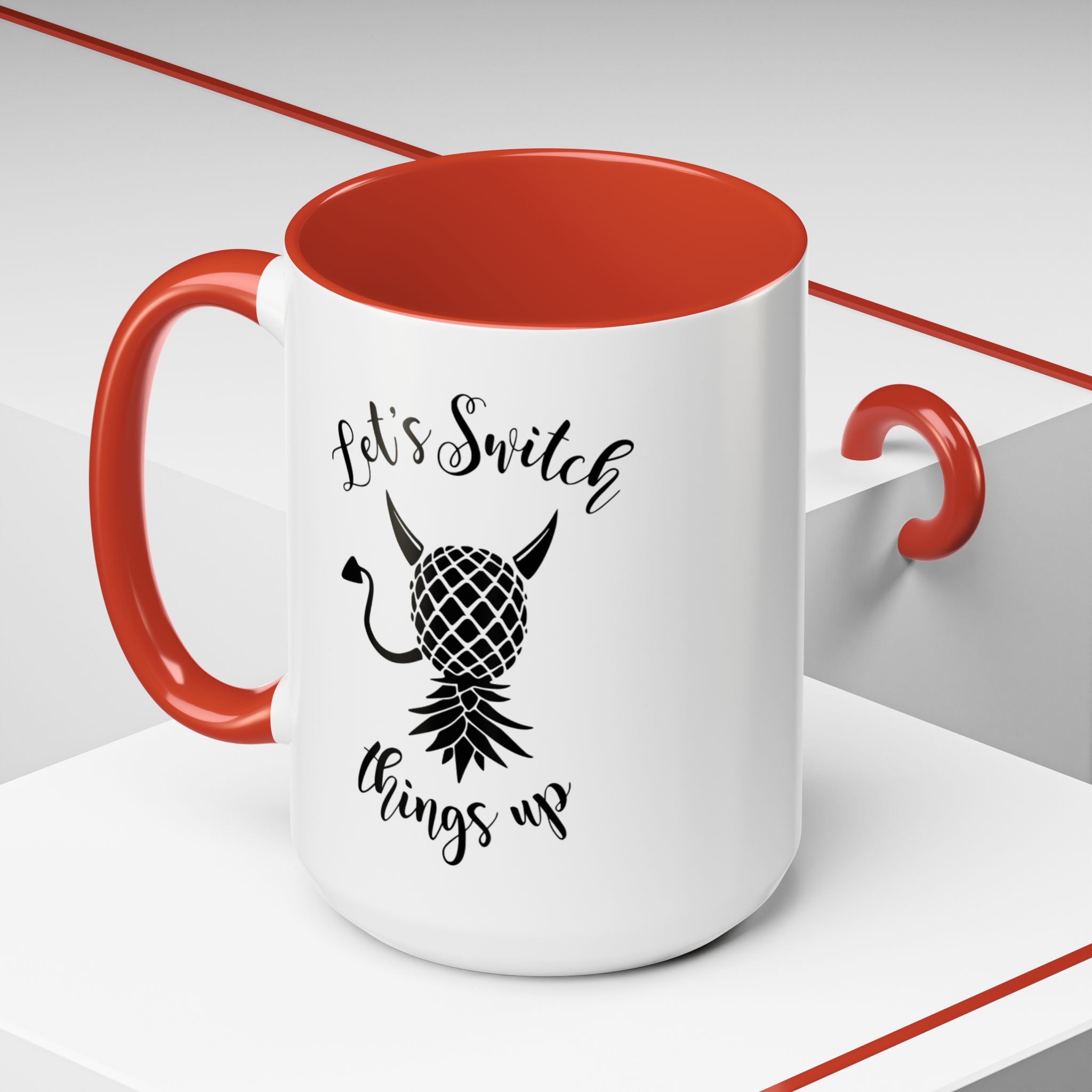 Playful Accent Coffee Mug - "Let's Switch Things Up" - Perfect for Morning Motivation
