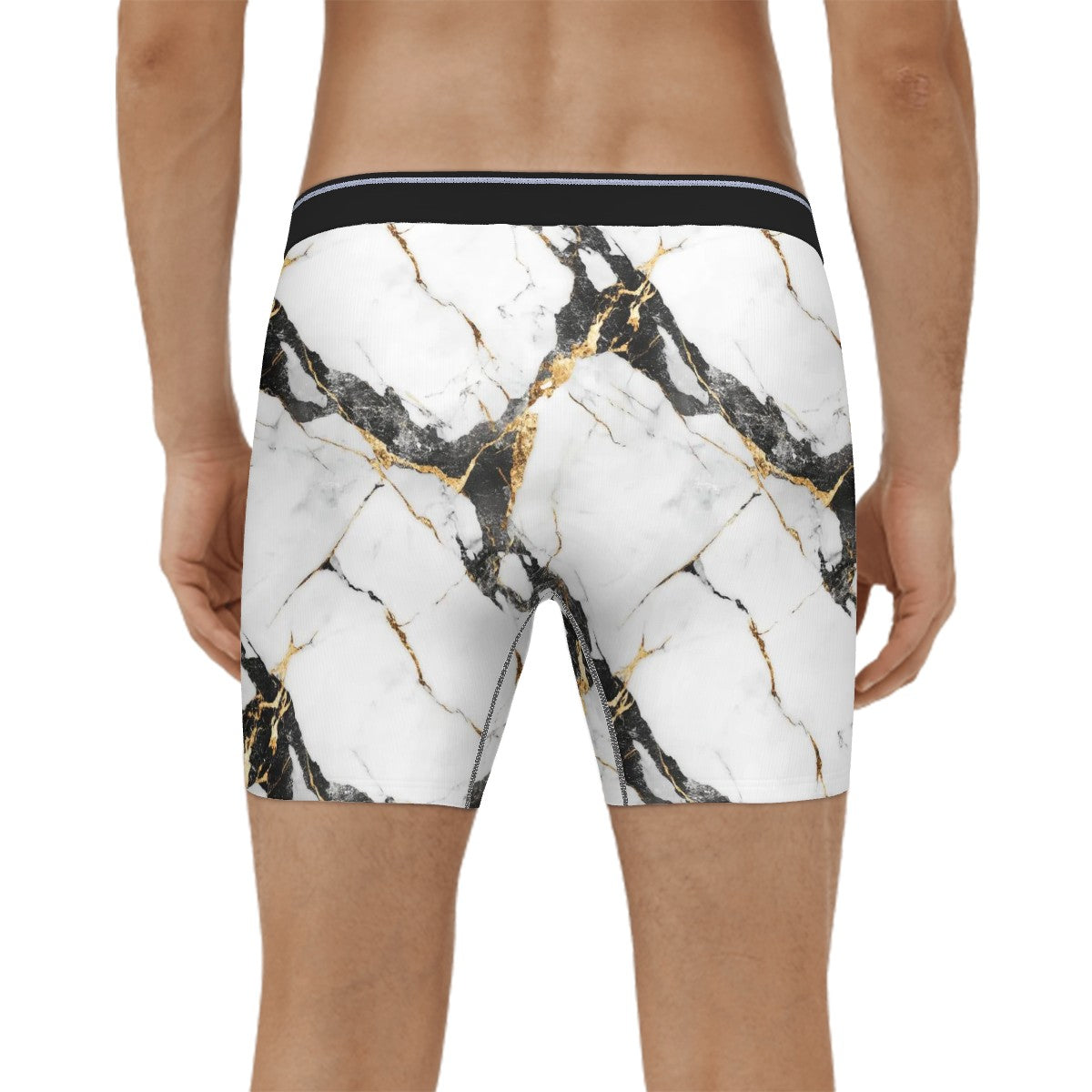Marble Mischief: Extended Men's Boxer Briefs