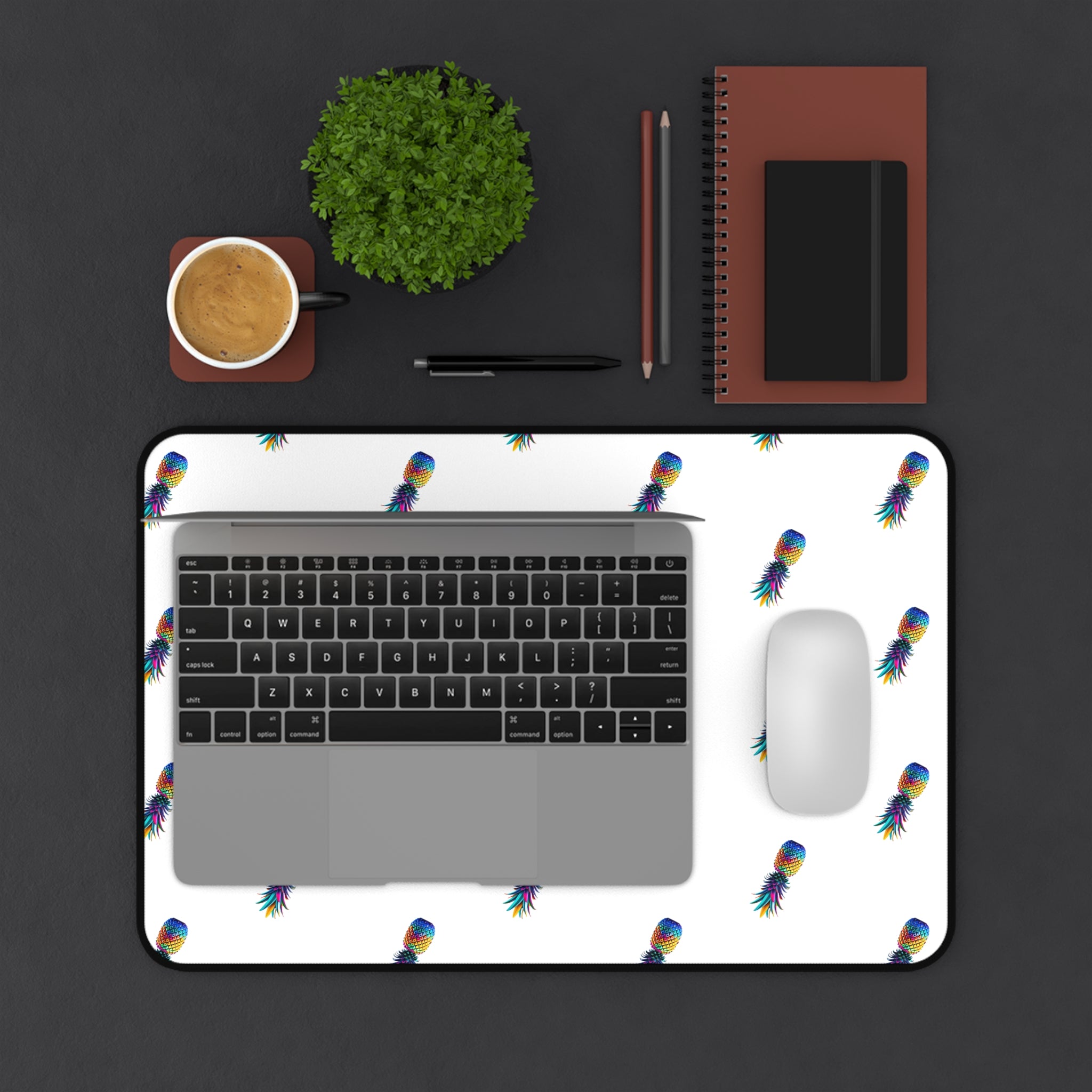 Desk Mat - Upside Down Pineapple Design