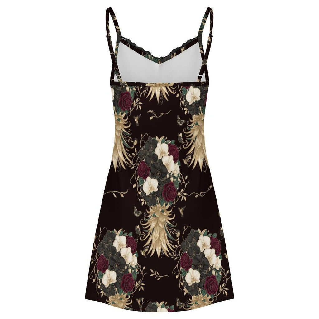200gsm Lace Camisole Pajama Dress(All-Over Printing)