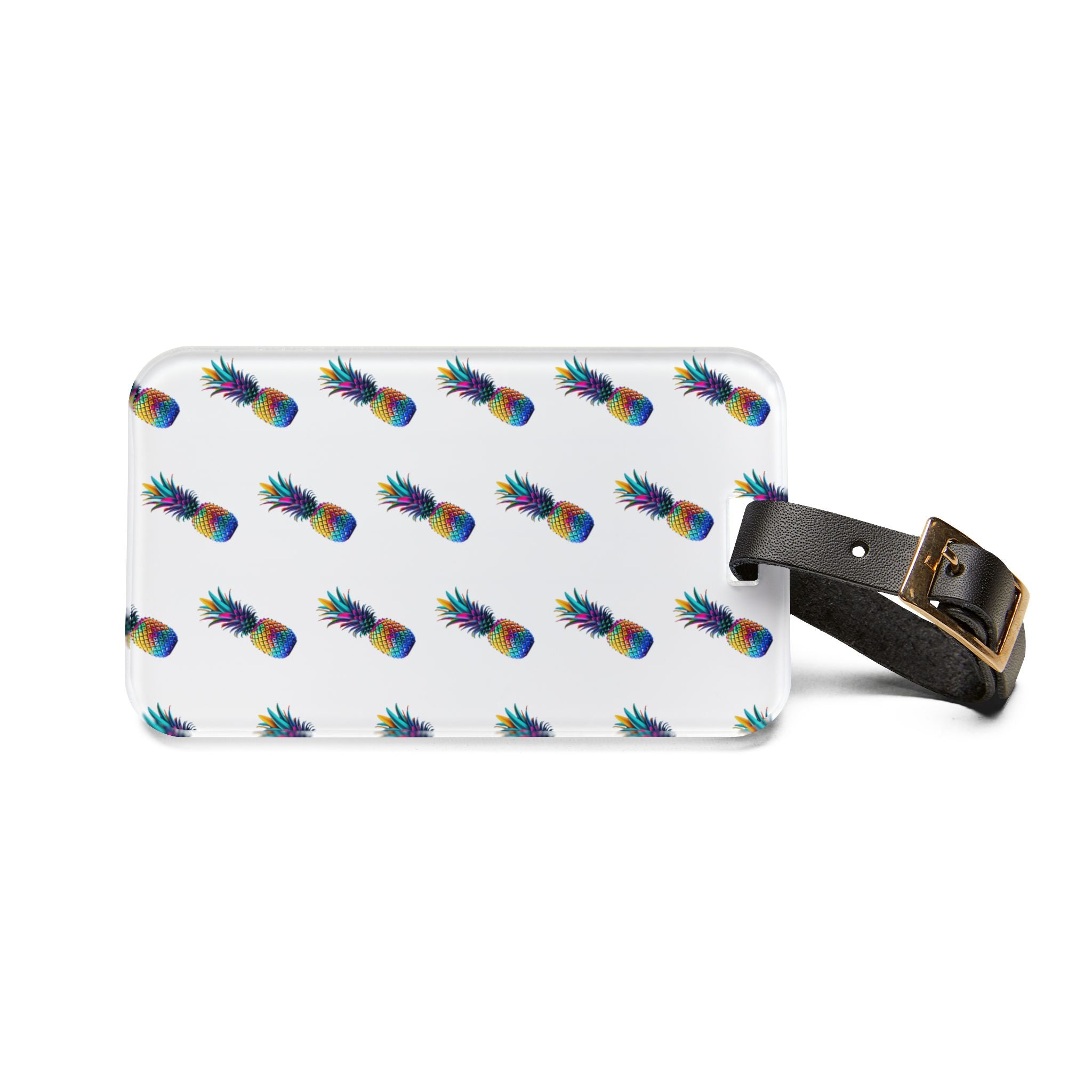 Colorful Pineapple Luggage Tag - Travel Accessory for Vacation Lovers