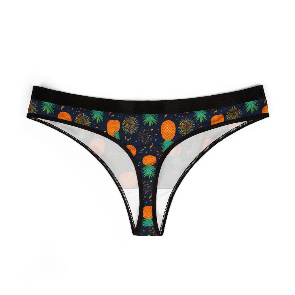 Upside Down Pineapple New Year's Thong — Women's Novelty Thong