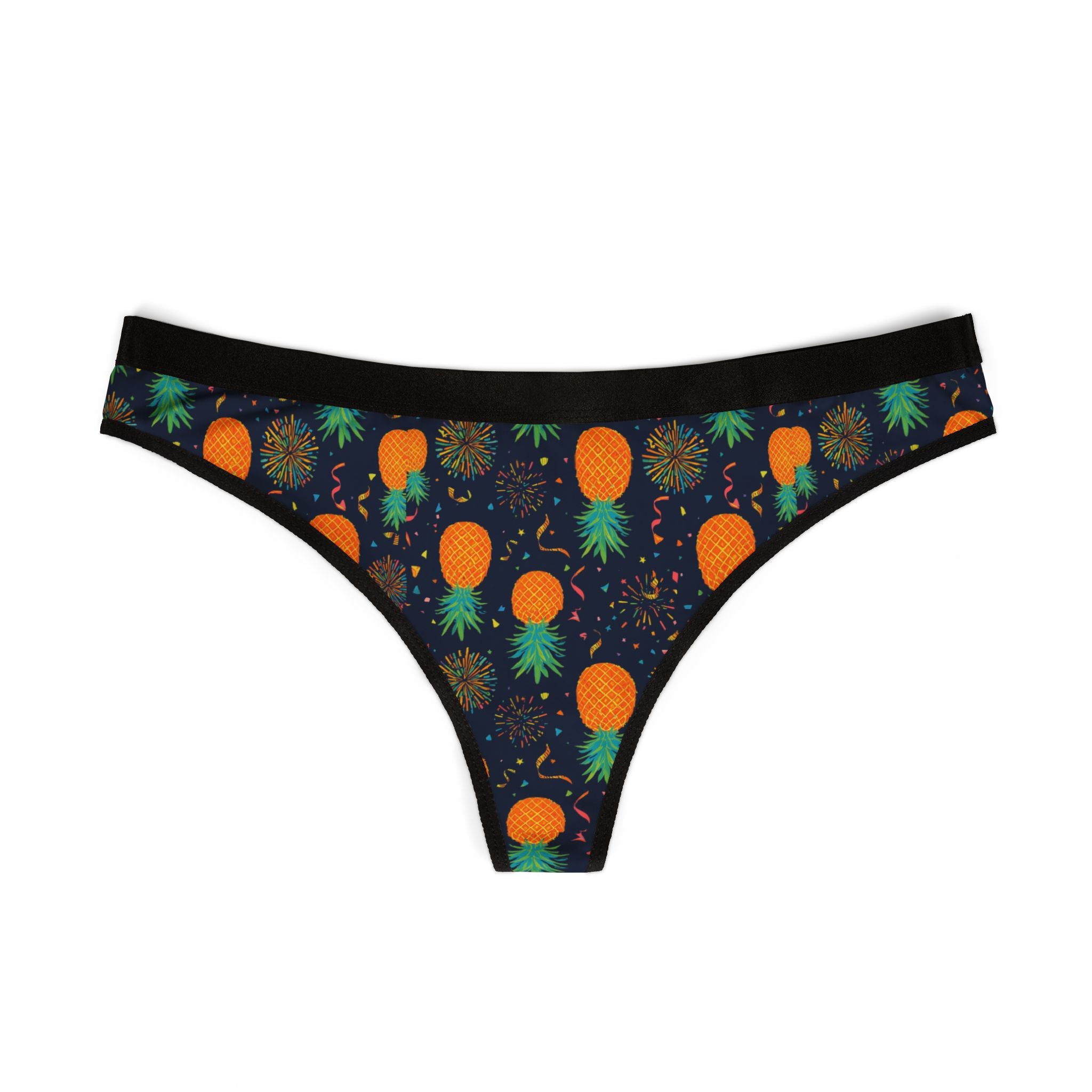 Upside Down Pineapple New Year's Thong — Women's Novelty Thong