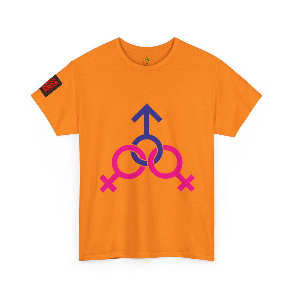 Female, Female & Male (Threesome) Symbol Tee — Gender Icons Graphic T-Shirt