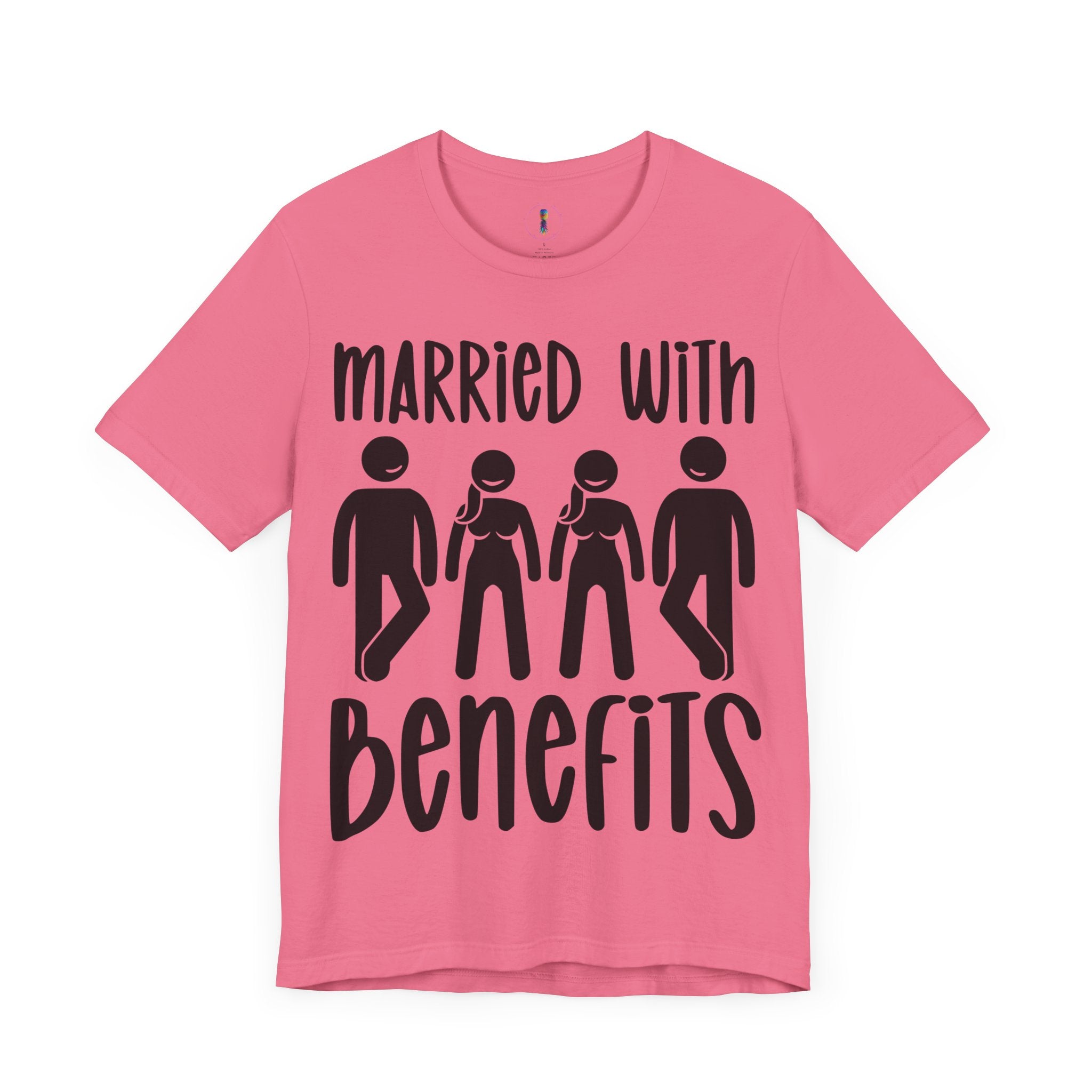 Humorous Unisex Tee - 'Married with Benefits' Short Sleeve Shirt
