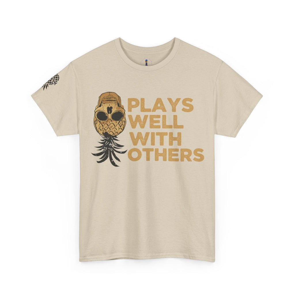 Plays Well With Others Unisex Heavy Cotton Tee - Fun Casual Shirt for Social Gatherings
