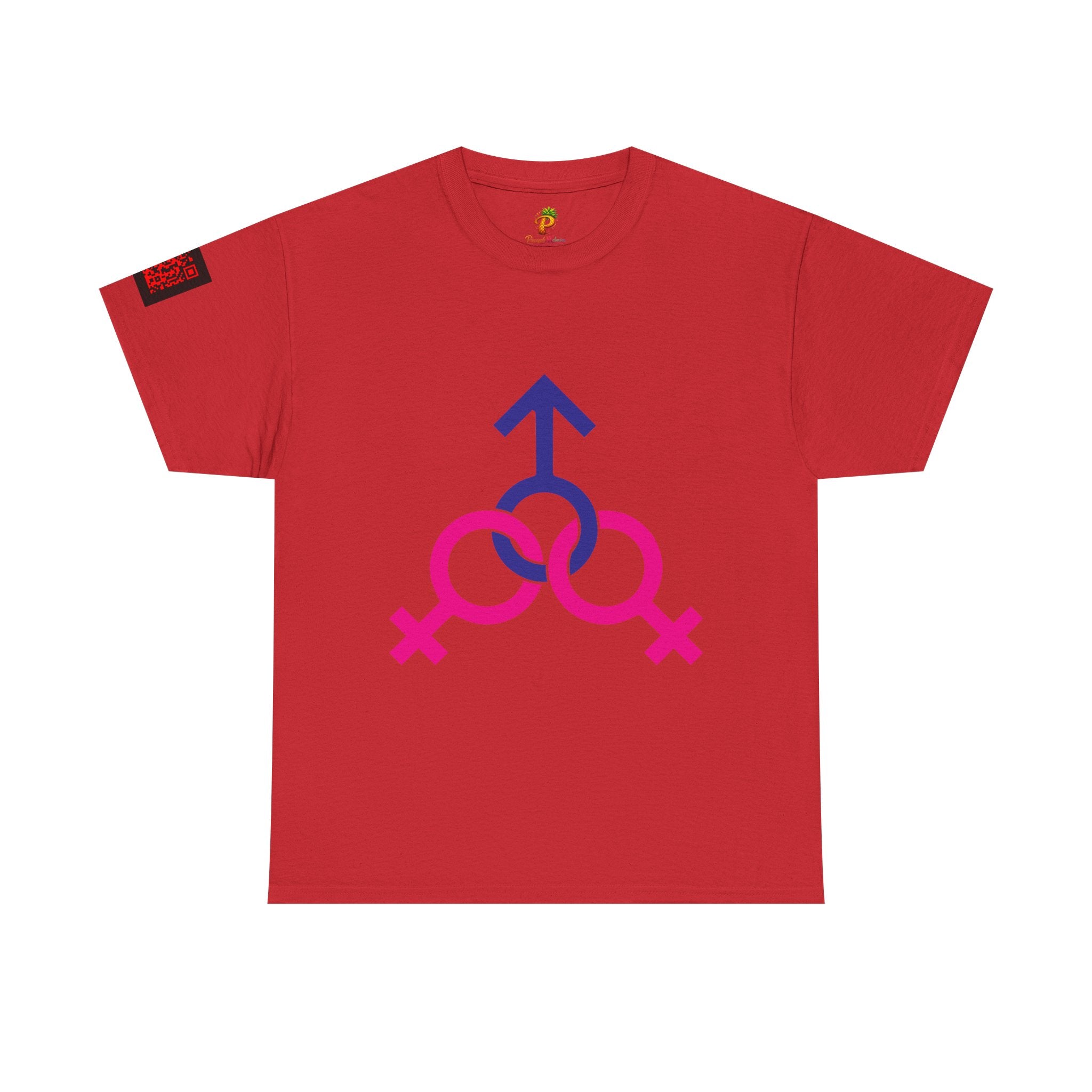Female, Female & Male (Threesome) Symbol Tee — Gender Icons Graphic T-Shirt