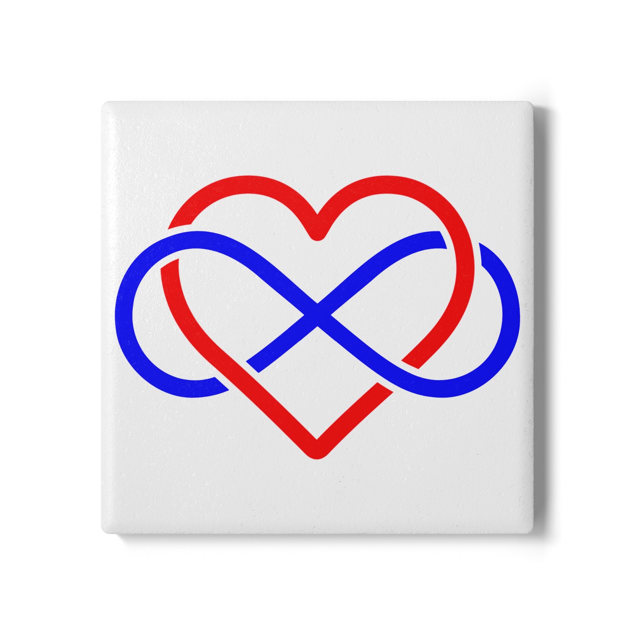 Infinity Heart Ceramic Coaster - Love Decor for Home & Gifts