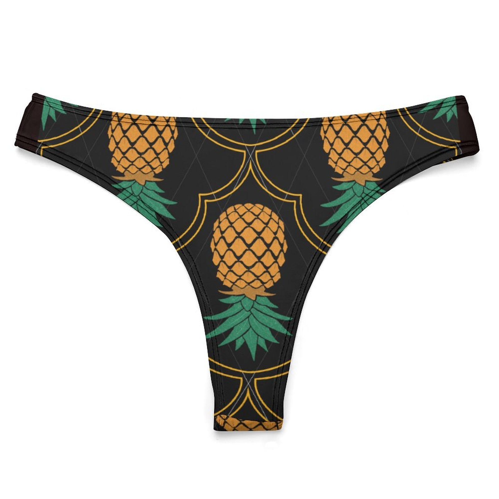 Elegant Upside Down Pineapple Thong Underwear for Women