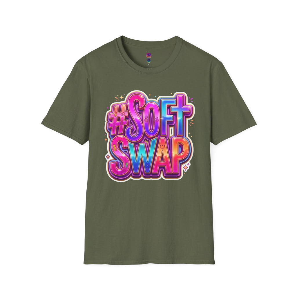 #Soft Swap Graphic T-Shirt | Colorful Y2K Cotton Tee