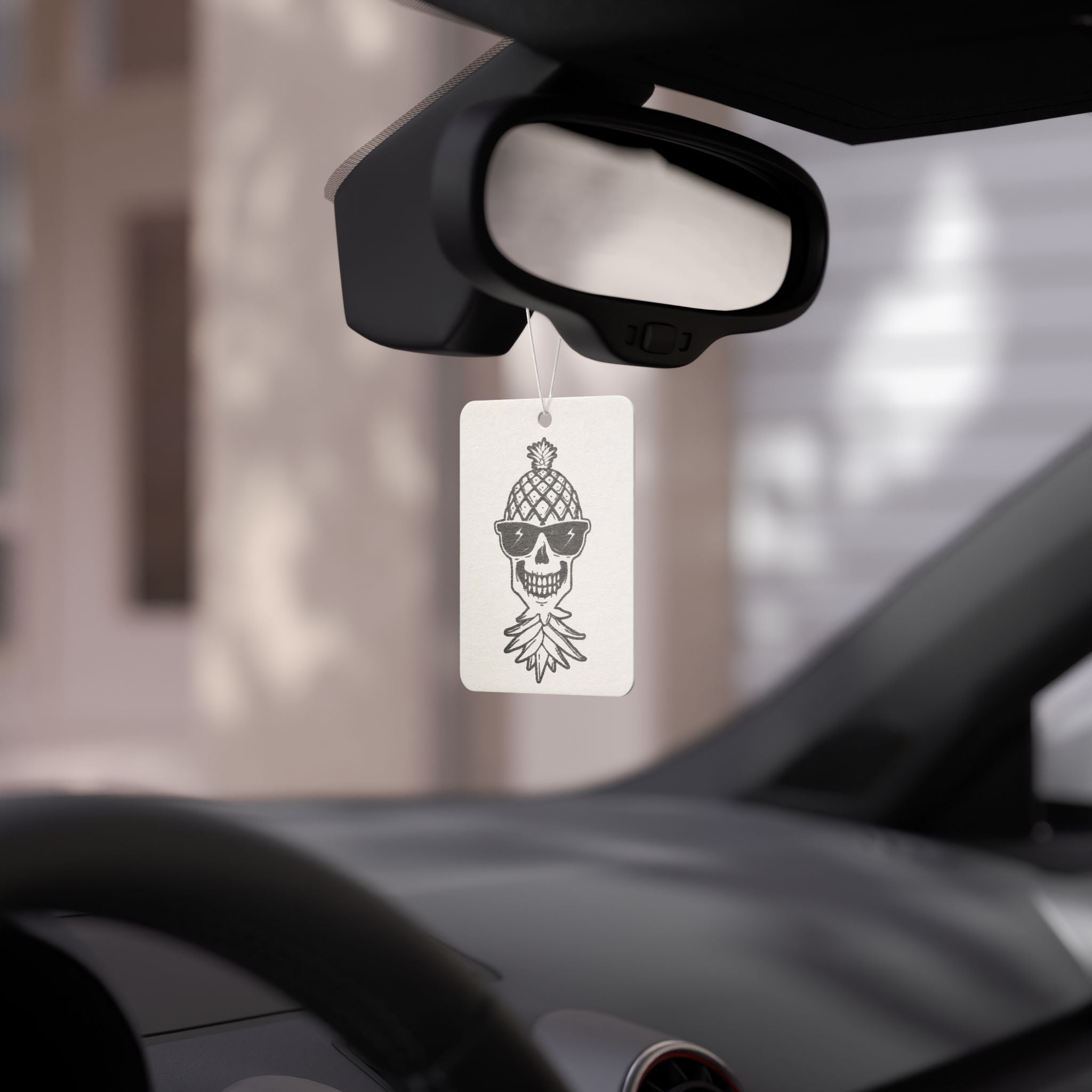 Pineapple Skull Car Air Freshener - Funky Scented Hanging Decor