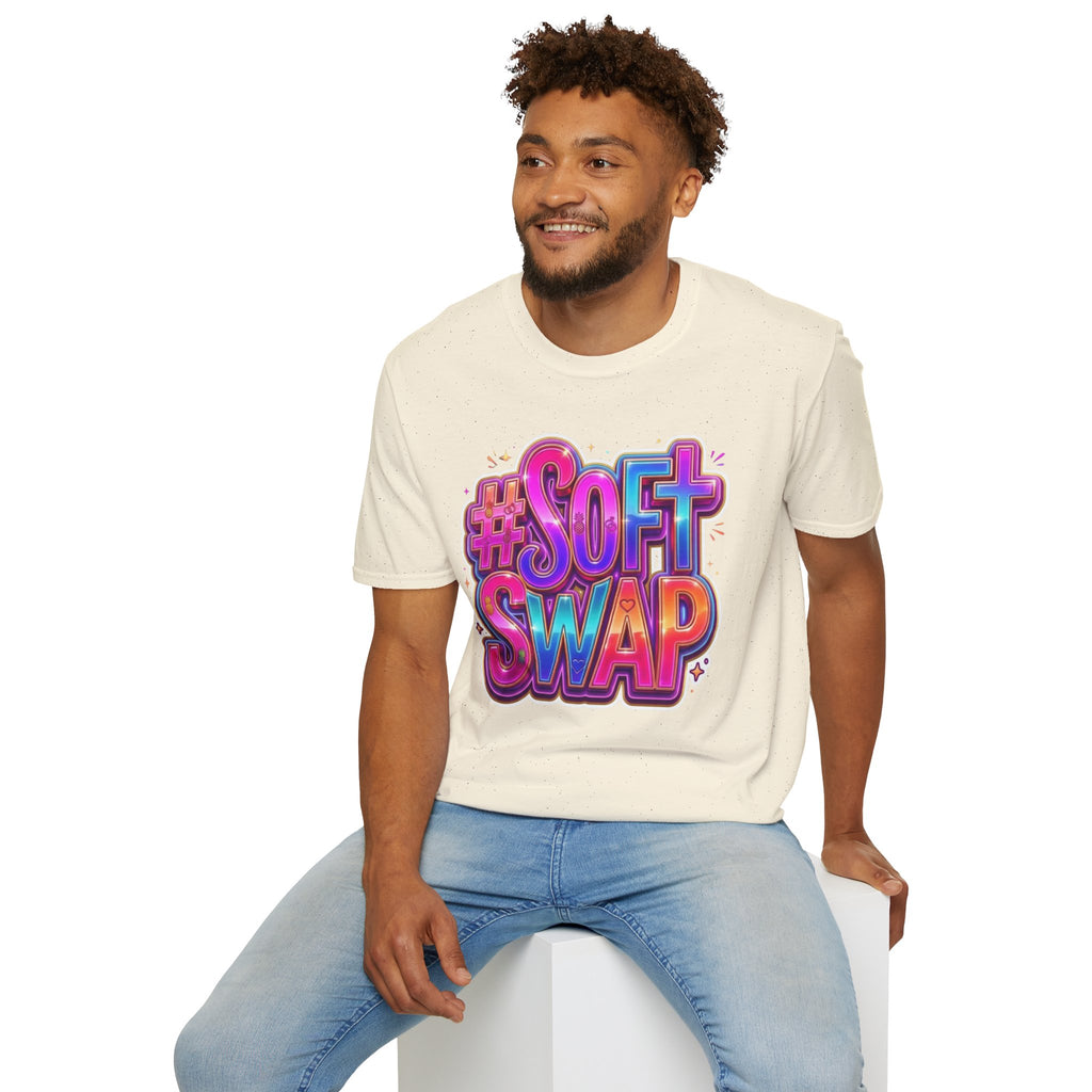 #Soft Swap Graphic T-Shirt | Colorful Y2K Cotton Tee