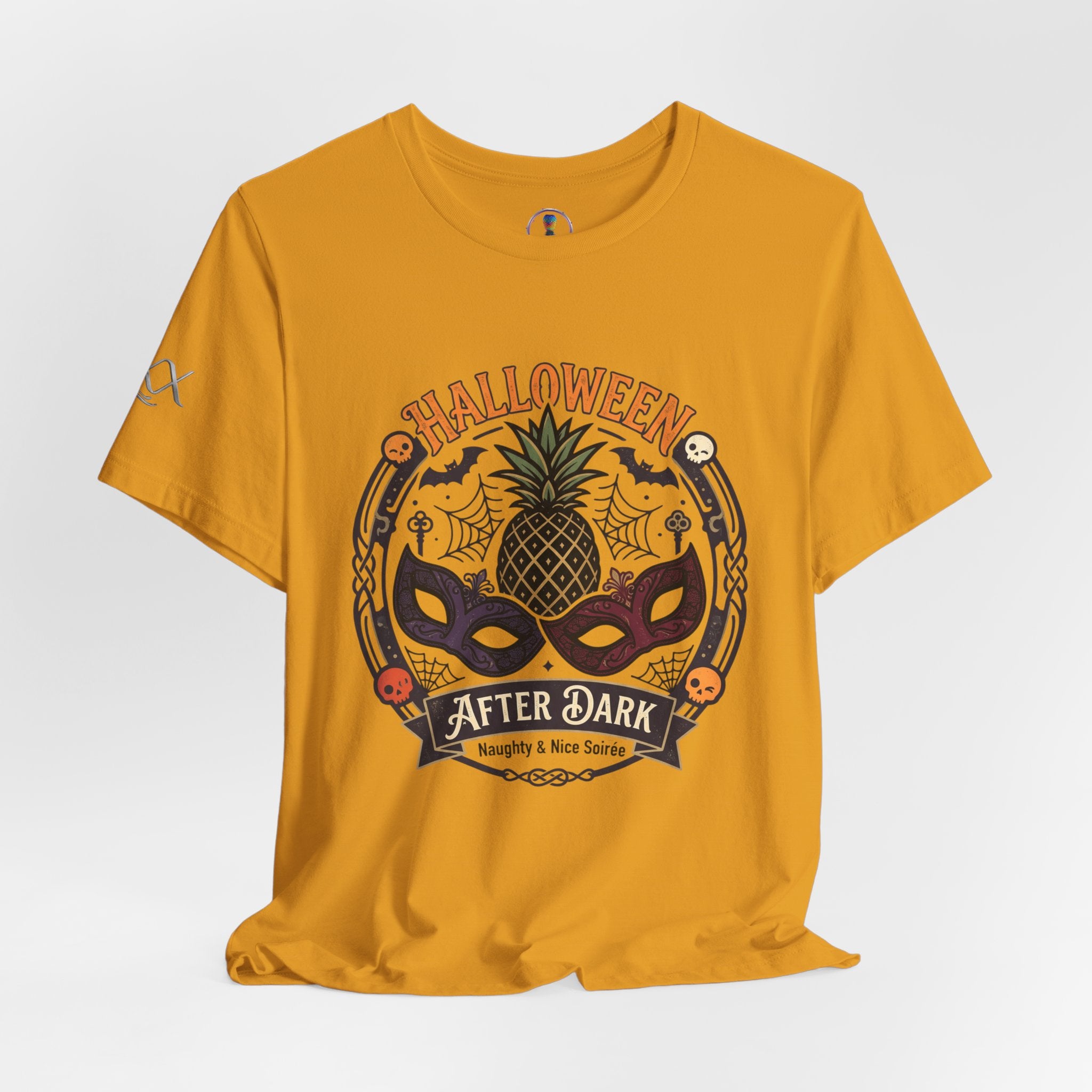 Halloween After Dark Tee — Pineapple Mask Masquerade T‑Shirt