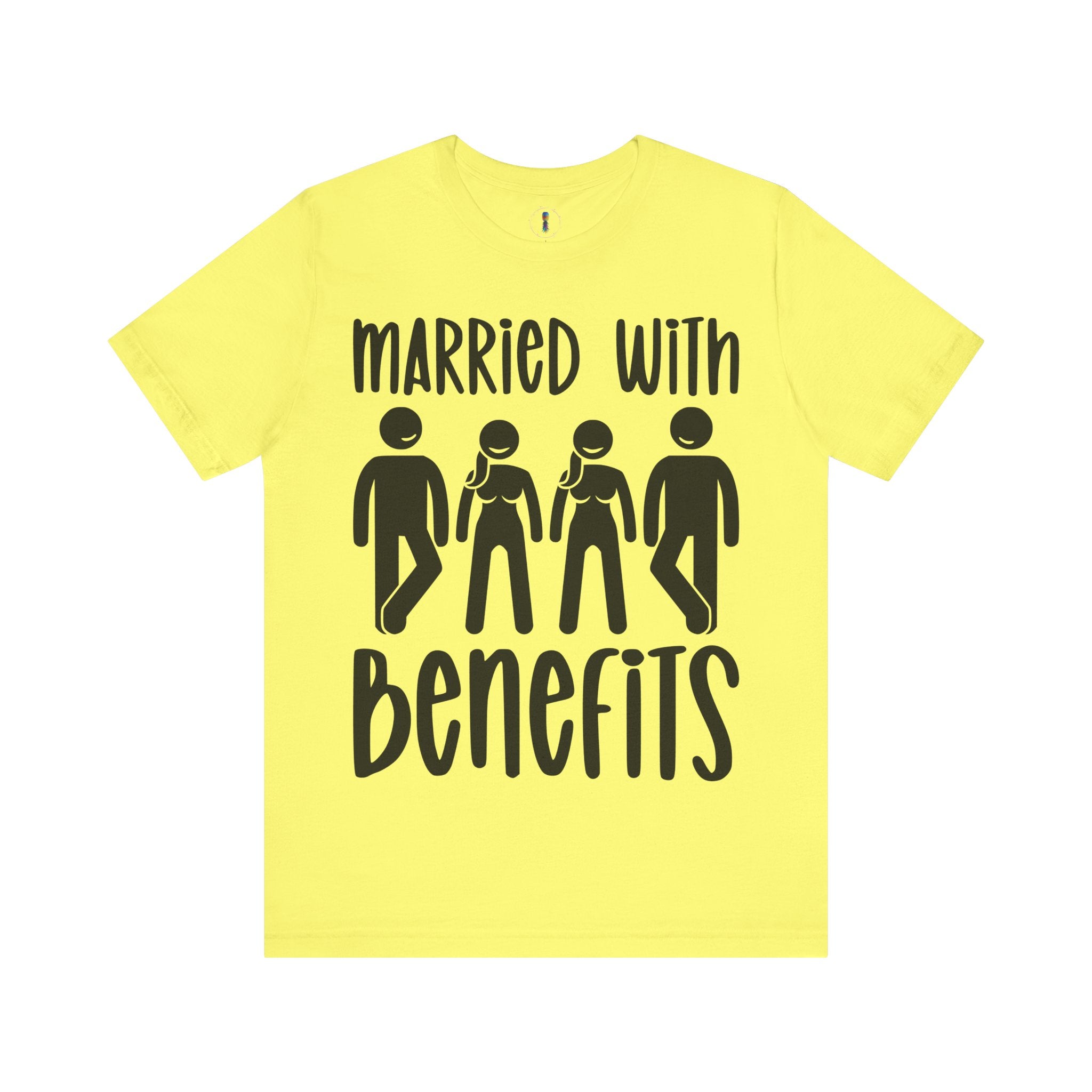 Humorous Unisex Tee - 'Married with Benefits' Short Sleeve Shirt