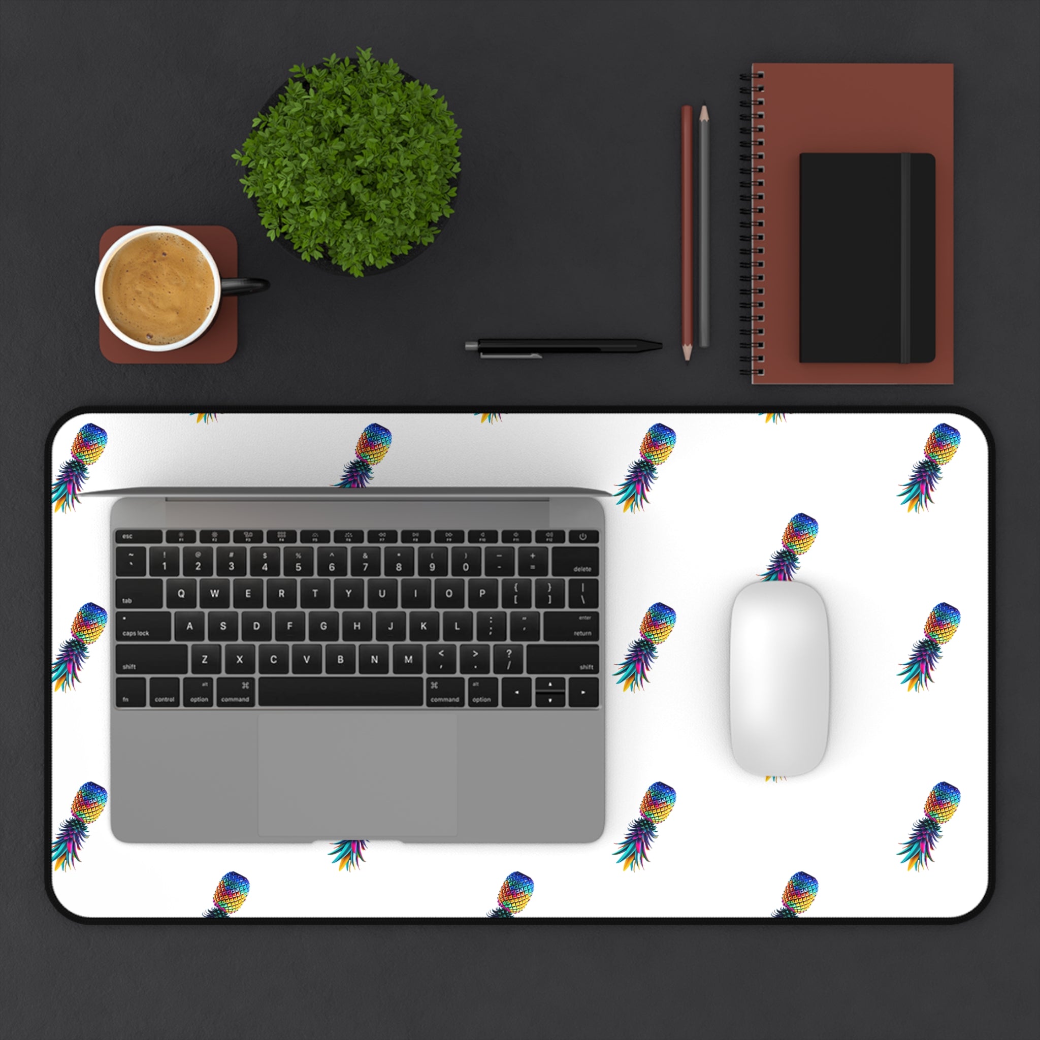 Desk Mat - Upside Down Pineapple Design